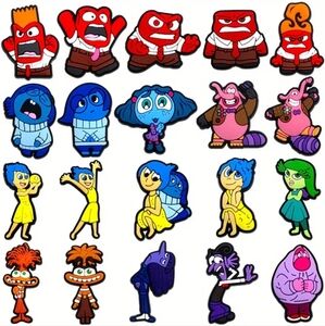 20pcs Disney Pixar Inside Out Shoes Charms Set, Pvc Material